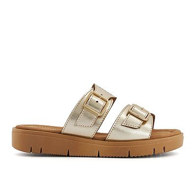 Andrea Comfort Footbed Double Buckle Sandals 70580