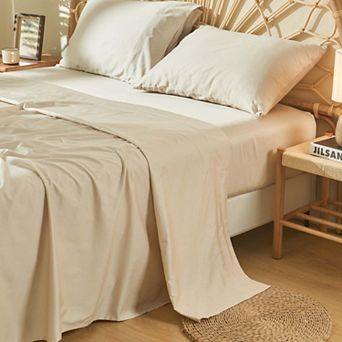 DOZ Long Staple Cotton Sheet Set, Soft Sateen Weave, Smooth, Breathable, Cooling, Durable