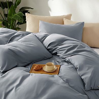 Unikome Ultra Soft Duvet Cover Set 3-Piece Bedding Set with Button Closure