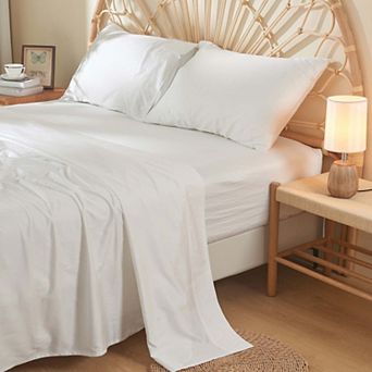 DOZ Long Staple Cotton Sheet Set, Soft Sateen Weave, Smooth, Breathable, Cooling, Durable
