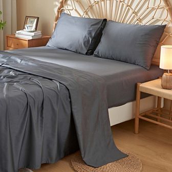 DOZ Long Staple Cotton Sheet Set, Soft Sateen Weave, Smooth, Breathable, Cooling, Durable