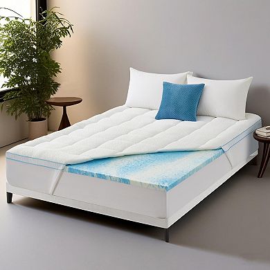 Unikome Cooling Layered Memory Foam Mattress Topper