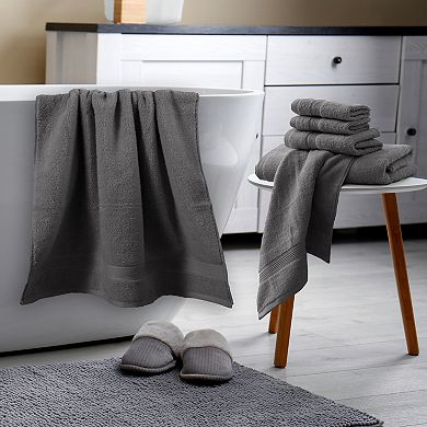 Lux Decor 100% Cotton Solid Bath Towel, Hand Towel or Washcloth Soft & Zero Twist Weave