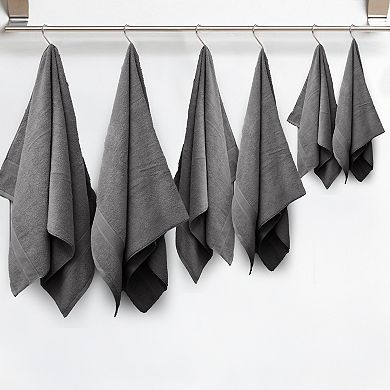 Lux Decor 100% Cotton Solid Bath Towel, Hand Towel or Washcloth Soft & Zero Twist Weave