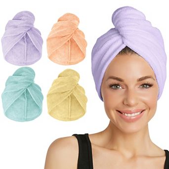 Turbie Twist Microfiber Hair Towel Wrap - 4 Pack