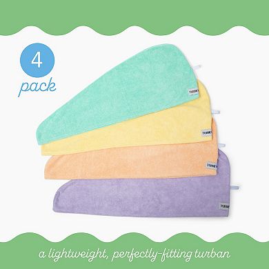 Turbie Twist Microfiber Hair Towel Wrap - 4 Pack