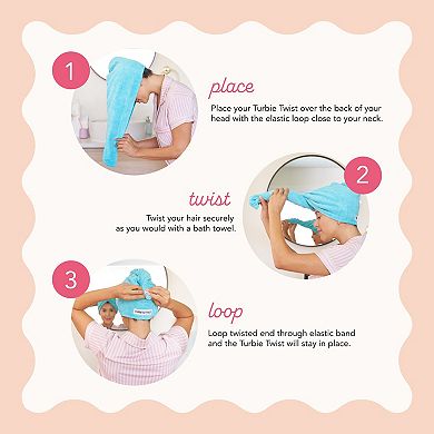 Turbie Twist Microfiber Hair Towel Wrap - 4 Pack