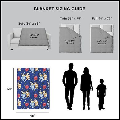 Bluey Balloon Silk Touch Throw Blanket