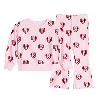 Baby & Toddler Jumping Beans® Disney's Minnie Mouse French Terry Crew & Rib Flare Set
