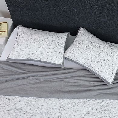 Martex Theo Cream & Charcoal Comforter Set with Shams