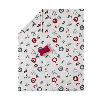 Friends Forever Dog Pet Throw Blanket & Bone Toy Set