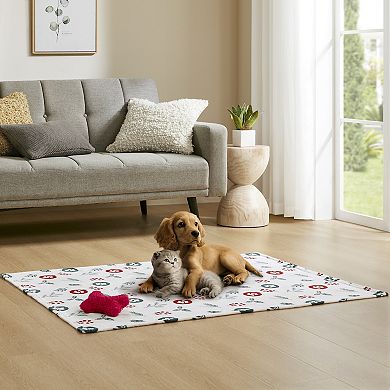 Friends Forever Dog Pet Throw Blanket & Bone Toy Set