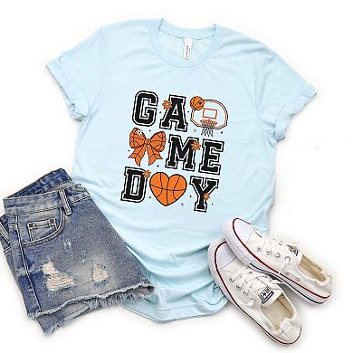 Basketball Game Day Coquette - Women's Short Sleeve Graphic T-Shirt