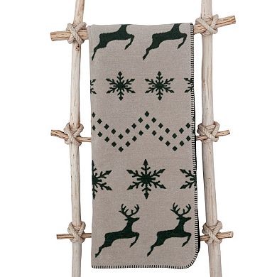 Discover Europe Fairisle Plush Throw Blanket