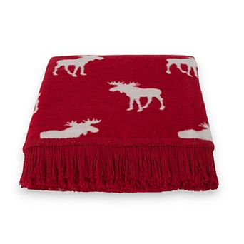 Discover Europe Cotton Edition Moose Plush Throw Blanket