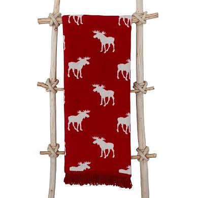 Discover Europe Cotton Edition Moose Plush Throw Blanket