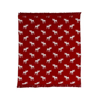 Discover Europe Cotton Edition Moose Plush Throw Blanket
