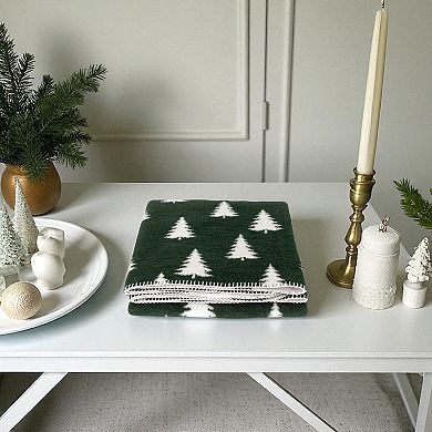 Discover Europe Cotton Edition Christmas Trees Plush Throw Blanket