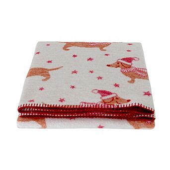 Discover Europe Cotton Edition Dachshund Plush Throw Blanket