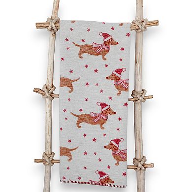 Discover Europe Cotton Edition Dachshund Plush Throw Blanket