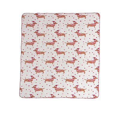 Discover Europe Cotton Edition Dachshund Plush Throw Blanket