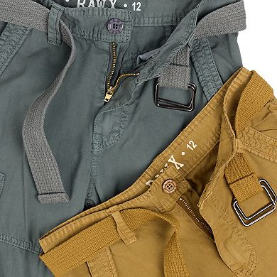 Boy's 2Pc Combo Belted Twill Cargo Shorts, Size 8 - 18