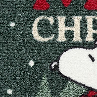 St. Nicholas Square® Peanuts Snoopy & Woodstock Merry Christmas 19.5" x 30" Throw Rug