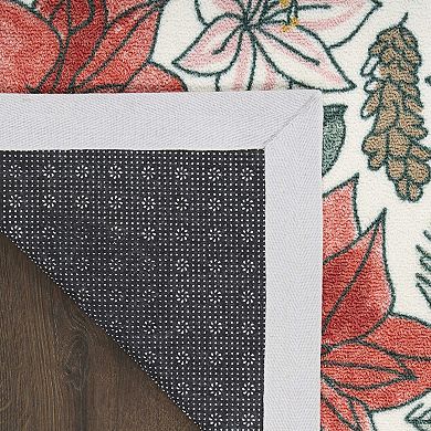 St. Nicholas Square® Poinsettia Holiday Throw Rug or Runner