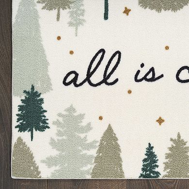 St. Nicholas Square® All Is Calm Holiday 19.5" x 30" Throw Rug
