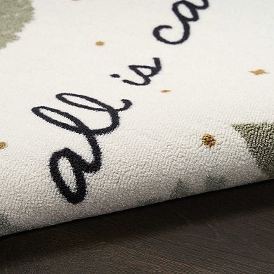 St. Nicholas Square® All Is Calm Holiday 19.5" x 30" Throw Rug