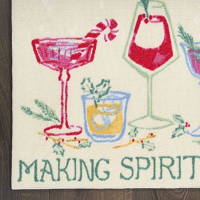 St. Nicholas Square® Making Spirits Bright 19.5" x 30" Throw Rug