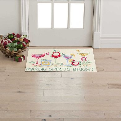 St. Nicholas Square® Making Spirits Bright 19.5" x 30" Throw Rug