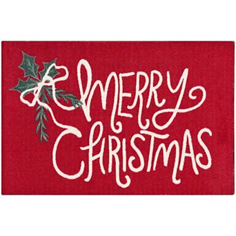 St. Nicholas Square® Merry Christmas 19.5" x 30" Throw Rug