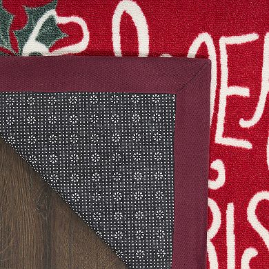 St. Nicholas Square® Merry Christmas 19.5" x 30" Throw Rug