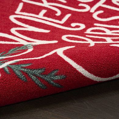 St. Nicholas Square® Merry Christmas 19.5" x 30" Throw Rug
