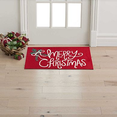 St. Nicholas Square® Merry Christmas 19.5" x 30" Throw Rug