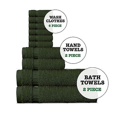 Wear Sierra Hamptons Luxury Turkish Towel Set 10-Piece, Ultra Soft Towels For Home and Spa