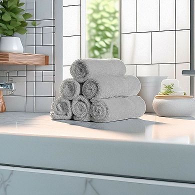 Wear Sierra Hamptons Luxury 6-Piece Washcloth Set - Unique Ultra Soft Towels for Home and Spa