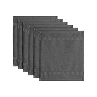 Wear Sierra Hamptons Luxury 6 pc Washcloth Set - Unique Ultra Soft Towels for Home and Spa