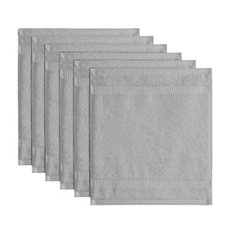 Wear Sierra Hamptons Luxury 6 pc Washcloth Set - Unique Ultra Soft Towels for Home and Spa