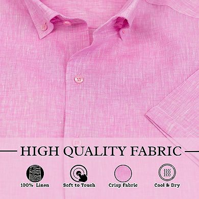 Wear Sierra Linen Top Shelf Short-Sleeved Button-Down Shirt for Men