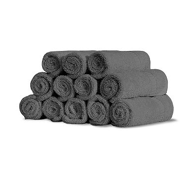 Wear Sierra Hamptons Luxury Washcloth Set, 12-Piece Set for Home and Spa, Quick Drying Soft Towel
