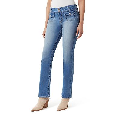 Juniors' WallFlower Luscious Curvy Mid Rise Bootcut Jeans