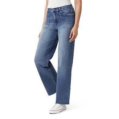 Juniors' WallFlower Insta Stretch Fearless Curvy High Rise Vintage Wide Leg Jeans