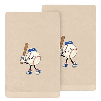 Linum Home Textiles Turkish Cotton Baseball Player Hand Towels 2 pk