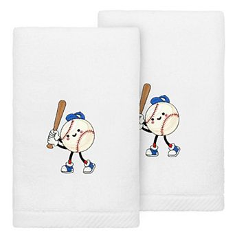 Linum Home Textiles Turkish Cotton Baseball Player Hand Towels 2 pk
