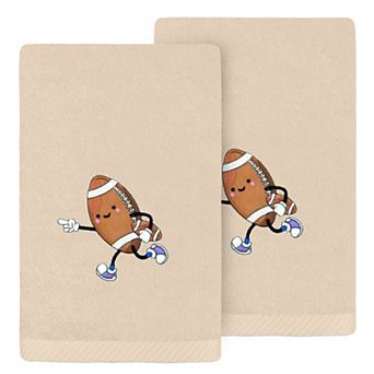 Linum Home Textiles Turkish Cotton Football Player Hand Towels 2 pk