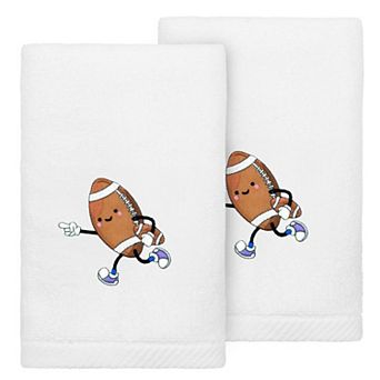Linum Home Textiles Turkish Cotton Football Player Hand Towels 2 pk