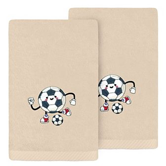Linum Home Textiles Turkish Cotton Soccer Player Hand Towels 2 pk