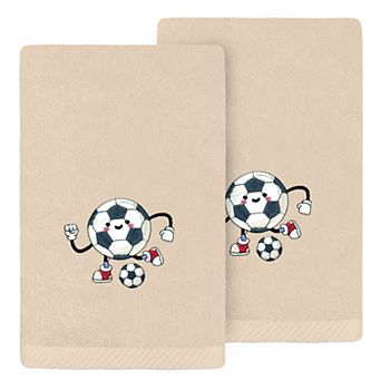 Linum Home Textiles Turkish Cotton Soccer Player Hand Towels 2 pk